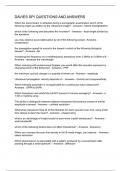 DAVIES SPI QUESTIONS AND ANSWERS