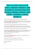WGU C213 EXAM 2024 ACTUAL EXAM 2 VERSIONS &lpar;VERSION A AND B&rpar; COMPLETE 200 QUESTIONS WITH DETAILED VERIFIED ANSWERS &lpar;100&percnt; CORRECT ANSWERS&rpar; &sol;ALREADY GRADED A&plus;