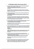 ATI RN Mental Health Online Practice 2019 A