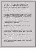LVN TERM 1- FINAL EXAM COMPLETE SOLUTION&period;