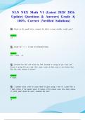 NLN NEX Math V1 &lpar;Latest 2025&sol; 2026 Update&rpar; Questions & Answers&vert; Grade A&vert; 100&percnt; Correct &lpar;Verified Solutions&rpar;