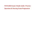 NUR 6202 Exam 2 Study Guide &vert; Practice Questions & Nursing Exam Preparation