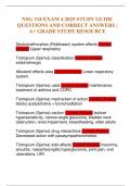 NSG 318 EXAM 4 2025 STUDY GUIDE QUESTIONS AND CORRECT ANSWERS &vert; A&plus; GRADE STUDY RESOURCE