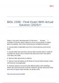 BIOL 2200 - Final Exam With Actual Solution &lpar;2025&rpar;&excl;&excl;
