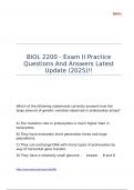 BIOL 2200 - Exam II Practice Questions And Answers Latest Update &lpar;2025&rpar;&excl;&excl;