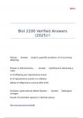 Biol 2200 Verified Answers &lpar;2025&rpar;&excl;&excl;