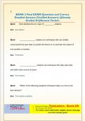 BANA 2 Final EXAM Questions and Correct  Detailed Answers &lpar;Verified Answers&rpar; &vert;&vert;Already  Graded A&plus;&vert;&vert;Newest Version