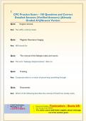 CPC Practice Exam - 150 Questions and Correct  Detailed Answers &lpar;Verified Answers&rpar; &vert;&vert;Already  Graded A&plus;&vert;&vert;Newest Version