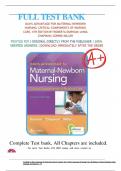 Test Bank for Davis Advantage for Maternal-Newborn Nursing The Critical Components of Nursing Care&comma; 4th EDITION