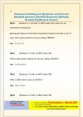 Financial modeling test Questions and Correct  Detailed Answers &lpar;Verified Answers&rpar; &vert;&vert;Already  Graded A&plus;&vert;&vert;Newest Version