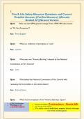 Fire & Life Safety Educator Questions and Correct  Detailed Answers &lpar;Verified Answers&rpar; &vert;&vert;Already  Graded A&plus;&vert;&vert;Newest Version