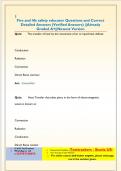 Fire and life safety educator Questions and Correct Detailed Answers &lpar;Verified Answers&rpar; &vert;&vert;Already Graded A&plus;&vert;&vert;Newest Version