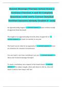 Hawaii Massage Therapy Actual Exam 2 Versions &lpar;Version A and B&rpar; Complete Questions with 100&percnt; Correct Detailed Verified Answers Already Graded A&plus; 2025