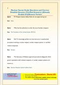 Nuclear Surety Study Questions and Correct  Detailed Answers &lpar;Verified Answers&rpar; &vert;&vert;Already  Graded A&plus;&vert;&vert;Newest Version