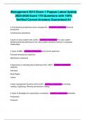 Management 3013 Exam 1 Pappas Latest Update 2025-2026 Exam 170 Questions with 100&percnt; Verified Correct Answers Guaranteed A&plus;
