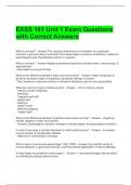 EXSS 181 Unit 1 Exam Questions with Correct Answers 