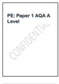 Exam &lpar;elaborations&rpar; PE&colon; Paper 1 AQA A Level