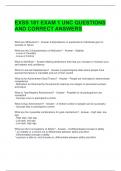 EXSS 181 EXAM 1 UNC QUESTIONS AND CORRECT ANSWERS 