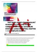 Test Bank Lehne's Pharmacology  guaranteed pass for Nursing  Care&comma; 11th Edition by Jacqueline  Burchum&comma; Laura Rosenthal Chapter  1-112&vert;Complete Guide A&plus; 