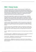 RBC 1 Study Guide Questions and Answers 100&percnt; Correct&vert;Latest 2025 Update Complete