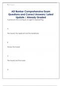  AD Banker Comprehensive Exam Questions and Correct Answers&sol; Latest  Update &sol; Already Graded