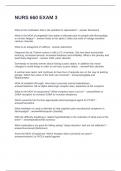 NURS 660 EXAM 3 QUESTIONS WITH ACCURATE ANSWERS