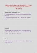 MEDICATION AIDE INSULIN MODULE &lpar;EXAM  2025&rpar; QUESTIONS & VERIFIED ANSWERS  GRADED A&plus;