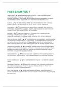 POST EXAM RBC 1 2025 LATEST QUESTIONS WITH ALREADY PASSED ANSWERS&excl;&excl;