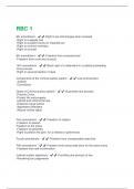 RBC 1 QUESTIONS AND ANSWERS VERIFIED 100&percnt; CORRECT&excl;&excl;