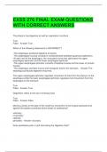 EXSS 276 FINAL EXAM QUESTIONS WITH CORRECT ANSWERS 