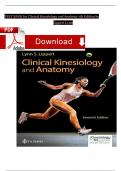 TEST BANK for Clinical Kinesiology and Anatomy 7th Edition by Lippert Lynn&period; &lpar;All Chapters 1-20&period; Complete Solution Guide &plus; Answer Key&rpar; Newest Version