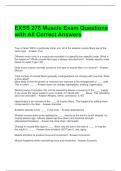 EXSS 276 Muscle Exam Questions with All Correct Answers 