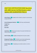 ASAP PACE CERTIFICATION EXAM Questions with 100&percnt; Correct Verified Answers Latest Update 2025 GUARANTEED PASS A&plus;