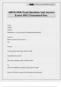 ABFM-MSK Exam Questions And Answers &vert;Latest 2025 &vert; Guaranteed Pass&period;