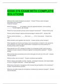 EXSS 276 EXAM WITH COMPLETE SOLUTIONS 