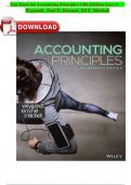 Test Bank for Accounting Principles 14th Edition by Jerry J&period; Weygandt&comma; Paul D&period; Kimmel All Chapters Fully Covered 9781119707110 Newest Latest Version