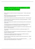 EXSS 276 Exam 2 Questions and Answers All Correct 
