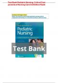 Test Bank Pediatric Nursing&colon; Critical Components of Nursing Care 3rd Edition Rudd