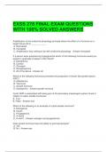 EXSS 276 FINAL EXAM QUESTIONS WITH 100&percnt; SOLVED ANSWERS 
