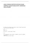 ASQ CSSGB Certification Exam Sample Questions