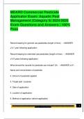 MDARD Commercial Pesticide  Applicator Exam&colon; Aquatic Pest  Management &lpar;Category 5&rpar; 2024&sol;2025  Exam Questions and Answers &vert; 100&percnt;  Pass