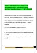 MDARD Michigan Core Pesticide  Applicator Exam 2024&sol;2025 Exam  Questions and Answers &vert; 100&percnt; Solved
