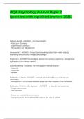 AQA Psychology A-Level Paper 2 questions with explained answers 2025