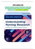 TEST BANK FOR UNDERSTANDING NURSING RESEARCH: BUILDING AN EVIDENCE-BASED PRACTICE 8TH EDITION