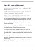 Maryville nursing 660 exam 1 Questions and Answers 100&percnt; Correct