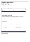 Texas RDA Exam Review Study Guide Q&A&period;  