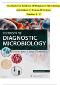 Test Bank For Textbook Of Diagnostic Microbiology  6th Edition By Connie R&period; Mahon Chapters 1 - 41