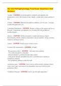 SCI 225 Pathophysiology Final Exam Questions And  Answers