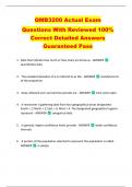 QMB3200 Actual Exam   Questions With Reviewed 100&percnt;  Correct Detailed Answers  Guaranteed Pass