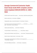 Georgia Commercial Contractor Septic Exam Study Guide With complete solution Latest Updated 2025&sol;26 RATED A&plus; 100&percnt; PASS